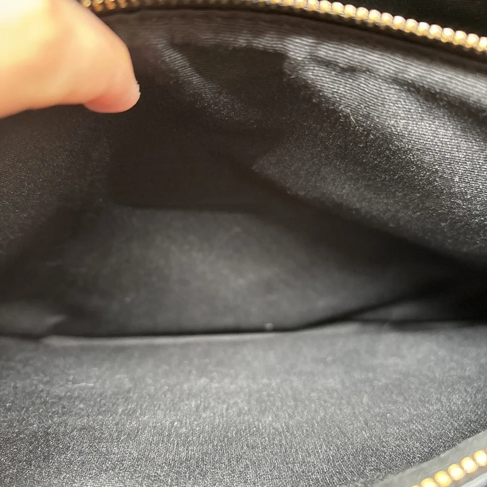 Coach Casey Black Crossgrain Leather Carryall Tote Handbag Gold Hardware F31474
